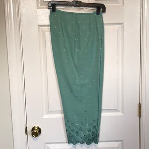 Carlisle blue/green cropped bubble pants